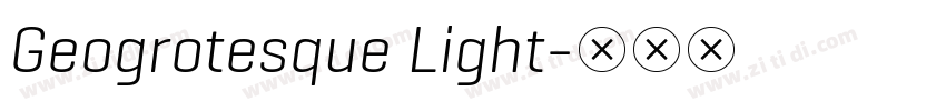 Geogrotesque Light字体转换